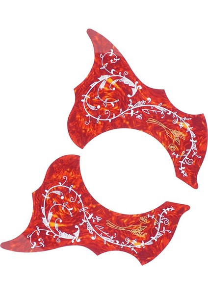 2x 40 '' 41 '' Akustik Gitar Pick Muhafızları Pvc Sol ve Sağ El Accs Red (Yurt Dışından)