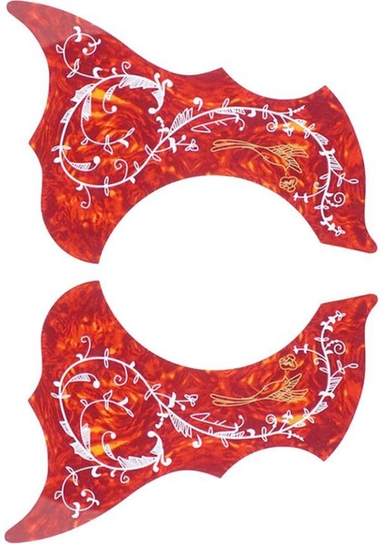 2x 40 '' 41 '' Akustik Gitar Pick Muhafızları Pvc Sol ve Sağ El Accs Red (Yurt Dışından)