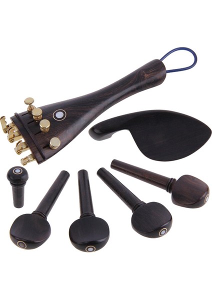 4/4 Keman Seti Abanoz Chinrest Ince Tuner Tuning Peg Tailgut Endpin Kiti (Yurt Dışından) fiyatları