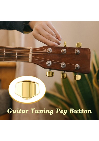 6 Parça Gitar Tuning Peg Düğme Tuner Makinesi Başları Çinko Alaşım Dikdörtgen (Yurt Dışından)