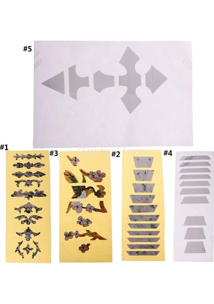 Gitar Bas Klavye Sticker Fret Etiket Çıkartmaları Işaretleyicileri - Abalone Shell # 1 (Yurt Dışından)