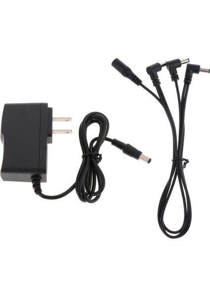 Gitar Efekti Güç Kaynağı -9 Volt Gitar Efektör Güç Adaptörü 9 V Dc 1A Ipucu Negatif 3 Yollu Papatya Zincir Kabloları ile (Yurt Dışından)