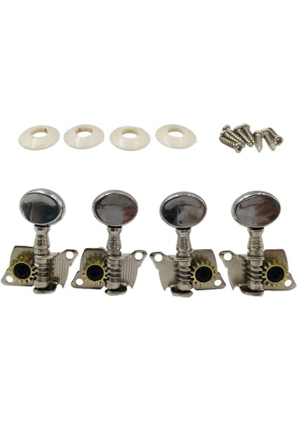 4x Gitar Dize Düğme Tuning Pegs Makine Kafası 4 Dizeler Gitar Için (Yurt Dışından)