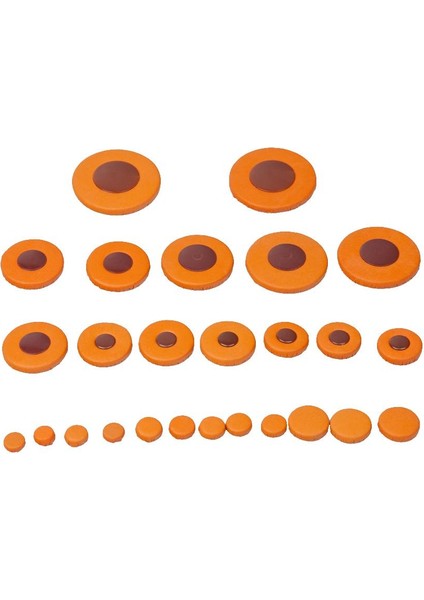 Soprano Saksafon Onarımı Için 26PCS/PAKET Turuncu Saksafon Deri Pedler (Yurt Dışından)