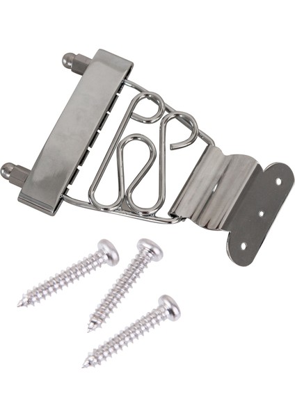 Kısa Trapez Tailpiece 6-String Gitar Köprüsü Archtop Jazz Gitar Krom (Yurt Dışından)