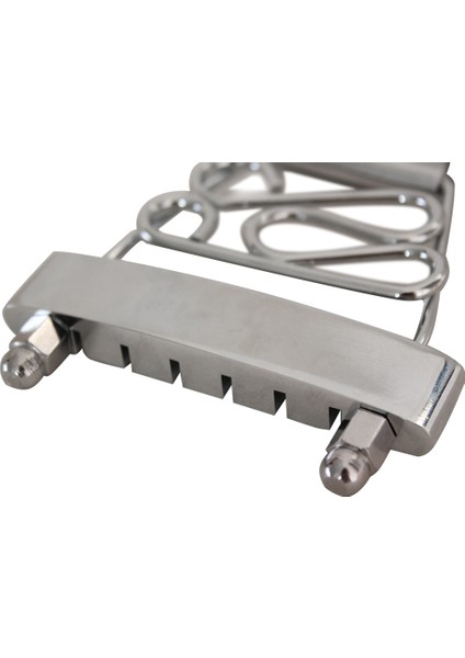 Kısa Trapez Tailpiece 6-String Gitar Köprüsü Archtop Jazz Gitar Krom (Yurt Dışından)