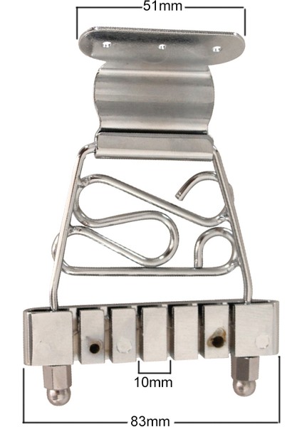 Kısa Trapez Tailpiece 6-String Gitar Köprüsü Archtop Jazz Gitar Krom (Yurt Dışından)