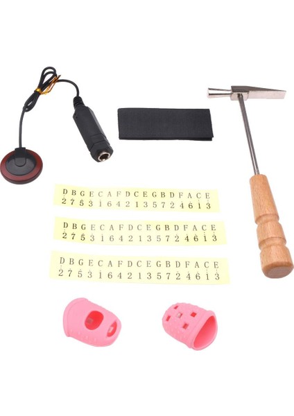 Kalimba Thumb Piano Tuner + Fingertip Koruyucular + Not Sticker + Pickup Piezo (Yurt Dışından)