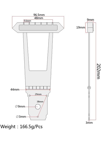 6 Dize Gitar Trapez Tailpiece Köprüsü Caz Archtop Değiştirme Altın (Yurt Dışından)