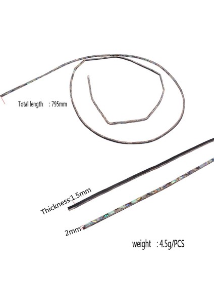 1x Abalone Shell Serin Gitar Parçaları Bağlama Kakma Vücut Projesi Purfling Strip (Yurt Dışından)