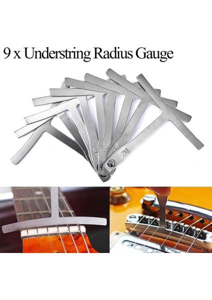 Paslanmaz Çelik Gitar Bas Radius Ölçer Kurulum Luthier Aracı Yarıçapı Ölçümü (Yurt Dışından) fiyatları