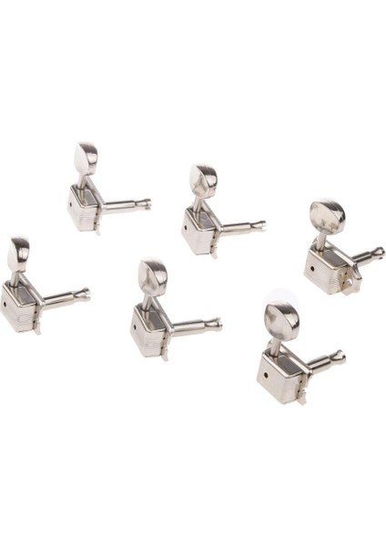 6r Gümüş Yırtılmış Tuner Makinesi Kafaları Elektro Gitar Için Set (Yurt Dışından)