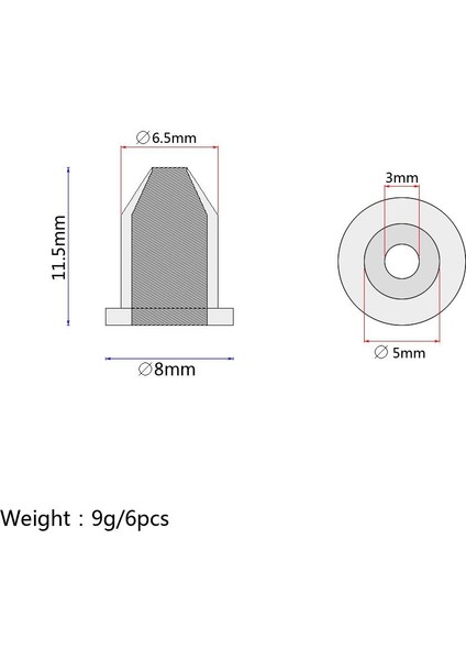 Vücut Dize Montajlı 6x Gümüş Gitar Metal Ferrules Onarım Aksesuarları (Yurt Dışından) fiyatları