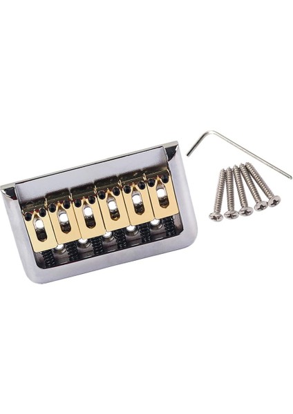 6 Strings Gitar Sabit Köprü Eyer Elektrikli / Puro Kutusu Gitar Krom Için (Yurt Dışından)