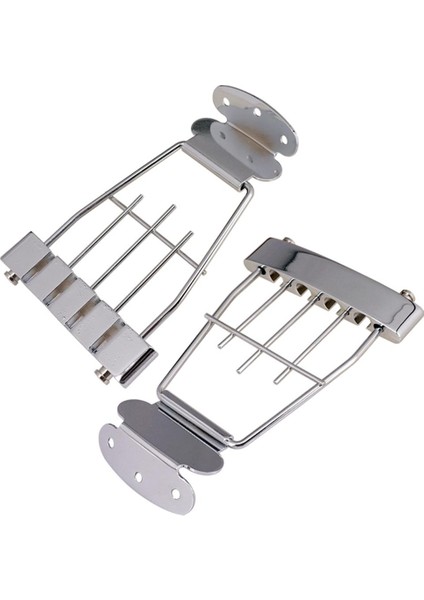 Elektrik Bas Köprü Yarı Hollow Tailpiece Trapez 4 Dize Gitar Için 15MM (Yurt Dışından)