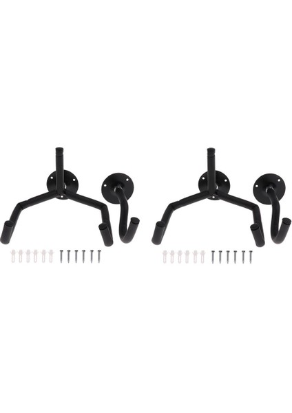 2pack Yatay Gitar Duvar Askısı Duvar Montaj Tutucu Kayış ile Siyah Seçtikleri Siyah (Yurt Dışından)