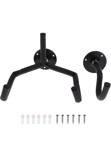 2pack Yatay Gitar Duvar Askısı Duvar Montaj Tutucu Kayış ile Siyah Seçtikleri Siyah (Yurt Dışından)