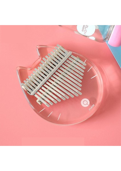 Yeni Sevimli 17 Anahtar Kalimba Şeffaf Mbıra Thumb Piano Klavye Enstrüman 157X130MM (Yurt Dışından)