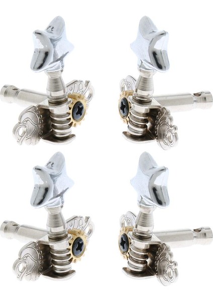 4 Adet Gitar Tuning Pegs Tuşları Yıldız Şeklinde Makine Kafası 4-String Gitar Için (Yurt Dışından)