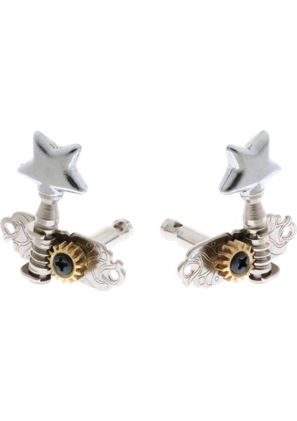 4 Adet Gitar Tuning Pegs Tuşları Yıldız Şeklinde Makine Kafası 4-String Gitar Için (Yurt Dışından)