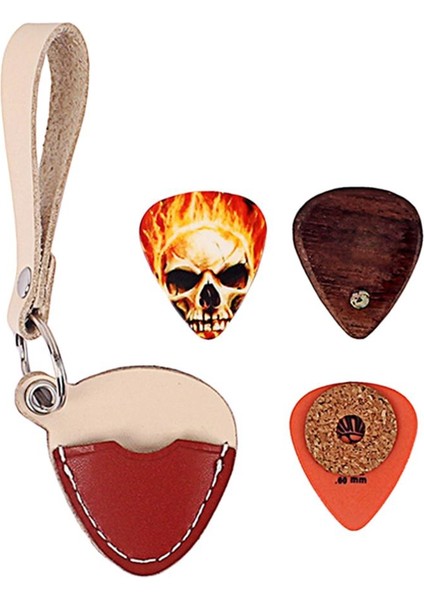 Yeni 3 Adet Gitar Seçtikleri Plettrums Toulhness W / Yumuşak Mini Pick Tutucu Çanta Kılıfı (Yurt Dışından)