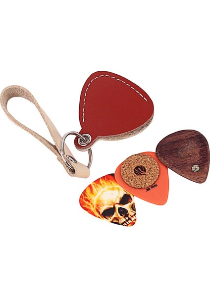 Yeni 3 Adet Gitar Seçtikleri Plettrums Toulhness W / Yumuşak Mini Pick Tutucu Çanta Kılıfı (Yurt Dışından)