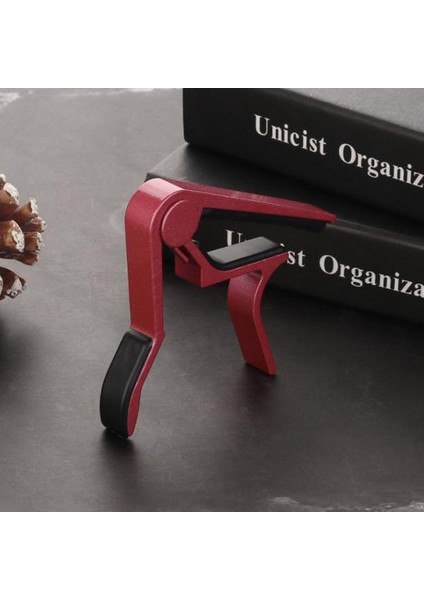 Tetikleyici Bas Keman Ukulele Capo Klasik Gitar Kırmızı (Yurt Dışından)