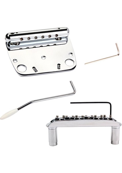 Gitar Değiştirmeleri Için Krom 6-Dize Gitar Köprü Tailpiece (Yurt Dışından)