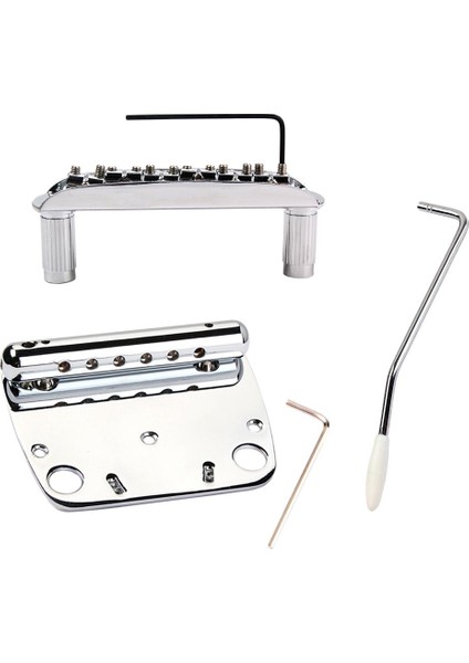 Gitar Değiştirmeleri Için Krom 6-Dize Gitar Köprü Tailpiece (Yurt Dışından)