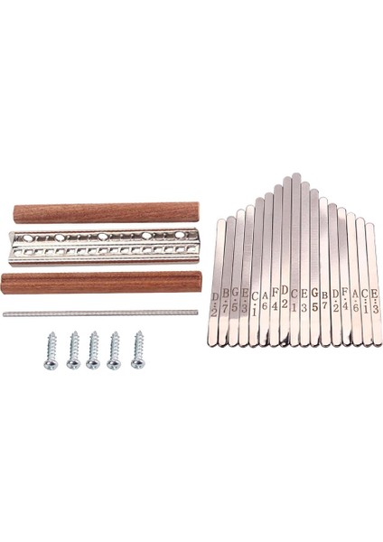 Kalimba Mbıra Dıy 17 Keys W / Thumb Piano Köprüsü Için Luthiers Makerları (Yurt Dışından)