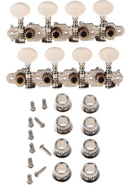 4l 4r Gümüş Mandolin Tuner Makine Kafaları 8 Dize Mandolin Için Vidalar ile (Yurt Dışından)