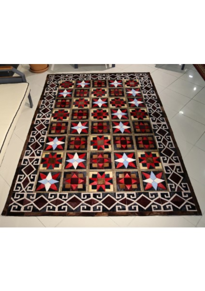 Afgan Halısı Modelli Kuzu Derisi Halı 170 x 240 Cm