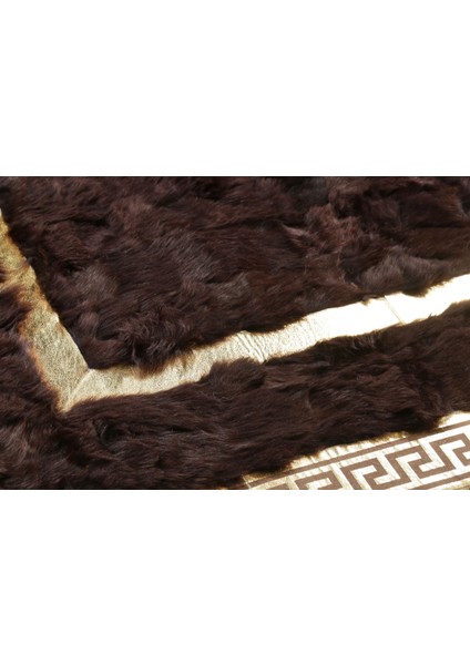 Gold Varaklı Kahverengi Toskana Halı 80 x 150 Cm