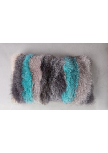 Çok Renkli Doğal Kürk Koltuk Şal Takımı Şal 50 x 180 Cm, Yastık 50 x 50 Cm, Bel Yastığı 35 x 60 Cm fiyatları