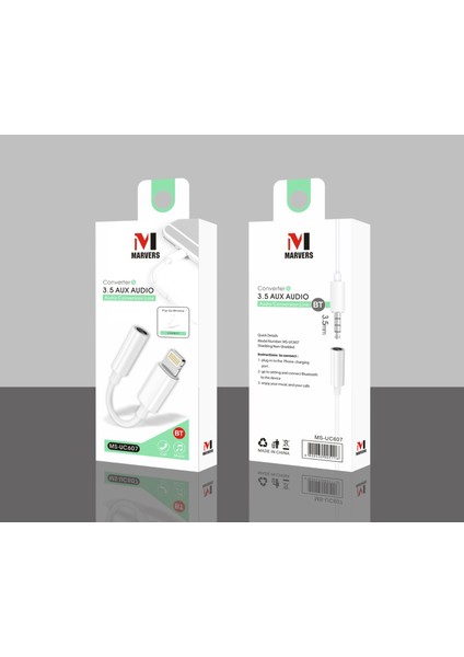 MS-UC607 Lightning 3.5 Aux Audio modelleri