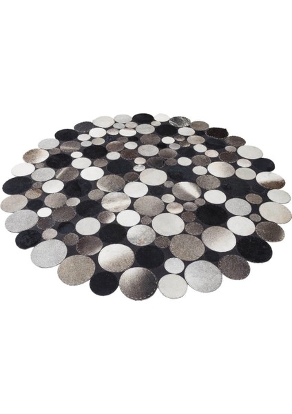Siyah & Beyaz Puantiyeli Yuvarlak Halı 120 x 120 Cm fiyatları