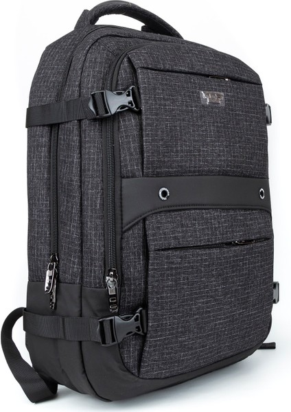 15.6 Inc Laptop Bölmeli Çok Teferuatlı USB Girişli Astarlı Keten Sırt Çantası fiyatları