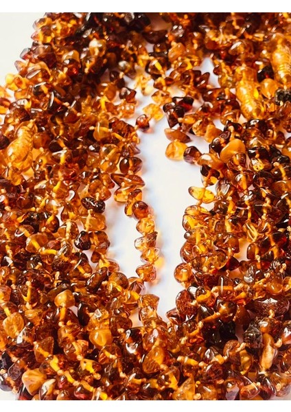 Damla Kehribar Konyak Renk 45 cm Unisex Kolye modelleri