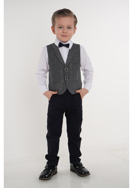 Gri Iki Düğmeli Erkek Çocuk Smokin Takım fiyatları