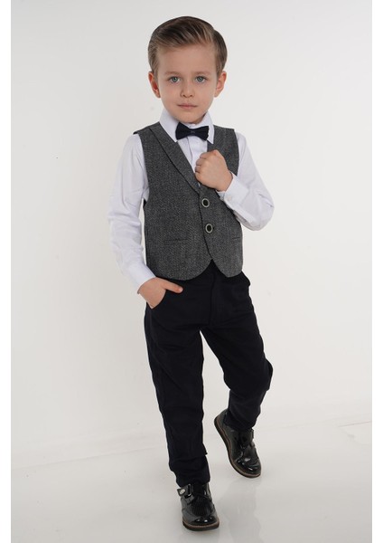 Gri Iki Düğmeli Erkek Çocuk Smokin Takım indirimleri