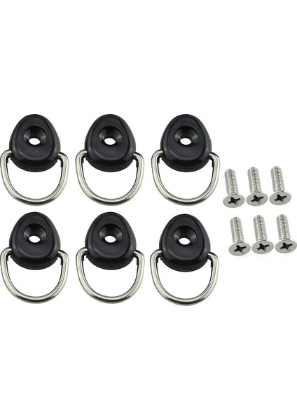 10PCS Kayak D Yüzük Balık Tutma Yelken Donanım Donanım Ipi Tokası (Yurt Dışından) indirimleri
