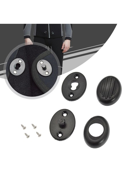 4 Adet/set Wetsuit Bağlantı Elemanı Sörf Takım Elbise Kayma Tokası Siyah (Yurt Dışından) modelleri