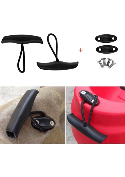 2 Adet Evrensel Kano Kayak Geçiş Taşıma Sapı Kavrama Örgülü Kordon Vidaları (Yurt Dışından)