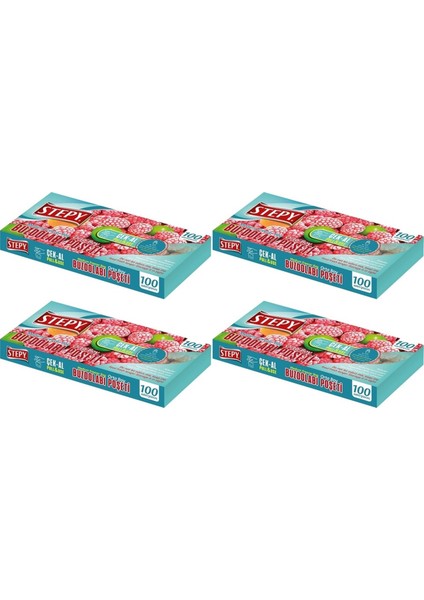 Çek-Al Buzdolabı Poşeti 100 Lü Orta Boy 4 Adet