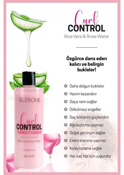 Aloe Vera Gül Suyu Özlü Bukle Belirginleştirici Hacimlendirici Saç Bakım Kremi 400ml fiyatları