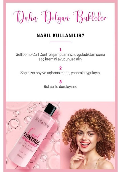 Aloe Vera Gül Suyu Özlü Bukle Belirginleştirici Hacimlendirici Saç Bakım Kremi 400ml indirimleri
