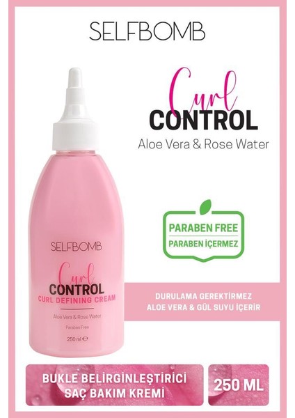 Aloe Vera Gül Suyu Özlü Bukle Belirginleştirici Hacimlendirici Durulanmayan Saç Kremi 250ml