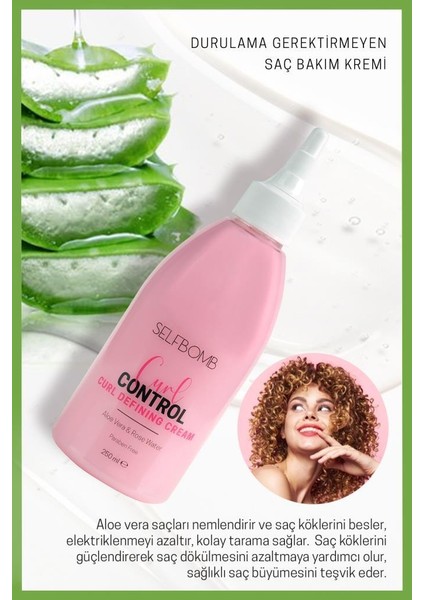 Aloe Vera Gül Suyu Özlü Bukle Belirginleştirici Hacimlendirici Durulanmayan Saç Kremi 250ml fiyatları