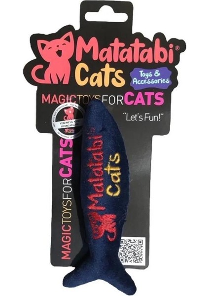 Fishy Sesli Peluş Kedi Oyuncağı 13,5 cm - Matatabi Içerikli (Kedi Otu/nanesi Içermez)