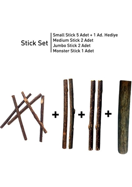 Stick Paketi Doğal Kedi Çiğneme Çubuğu, Kedi Oyuncağı 10 Stick